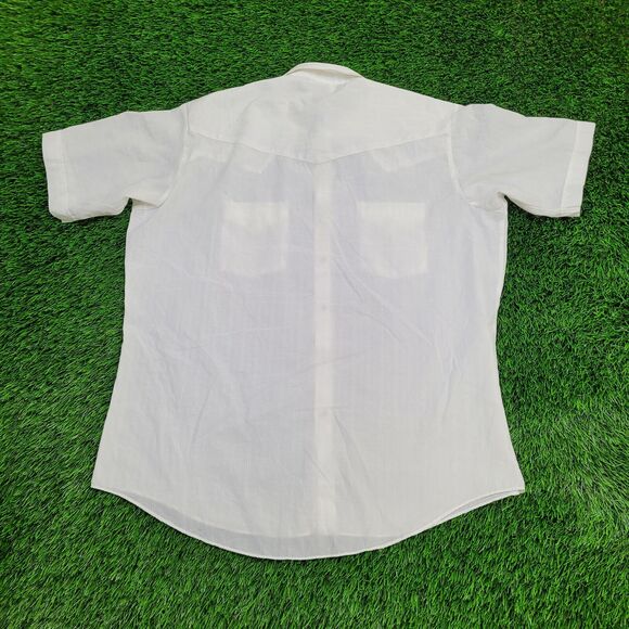 Vintage 90s ELY-Cattleman Button Shirt XL/2XL 25x32 White - Picture 4 of 10